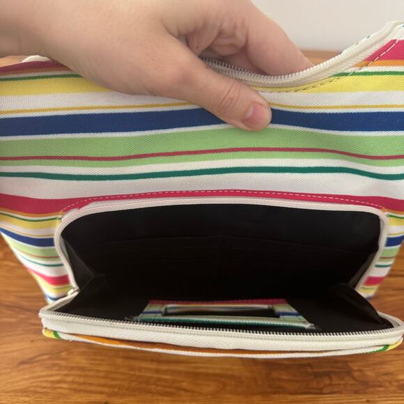 Festival Purse Colorful Colorful Stripe 90s Pockets Concert Travel Shoulder Bag - Picture 10 of 10